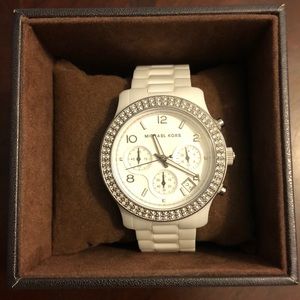 Michael Kors ceramic diamond watch